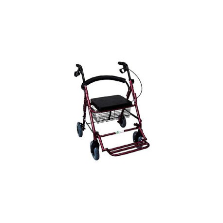 Andadera Rollator Híbrida Roja.